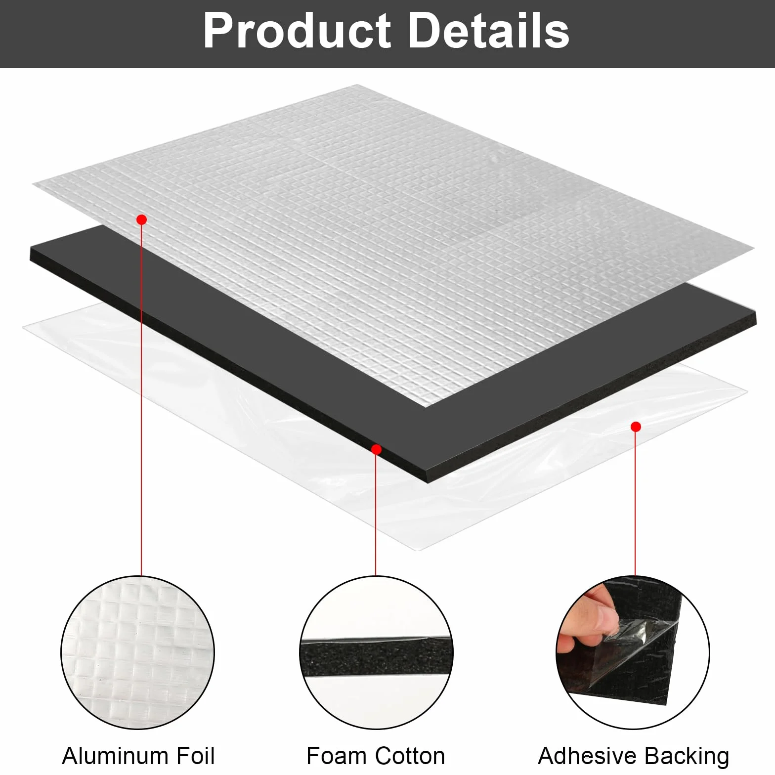 12 Piezas Alfombrillas Aislantes para Coche 250 x 180 x 5mm Paneles Aislantes Termicos Aislante Térmico Acústico Insonorización Estera de Aíslamiento para Aislamiento Impermeables e Ignífugas