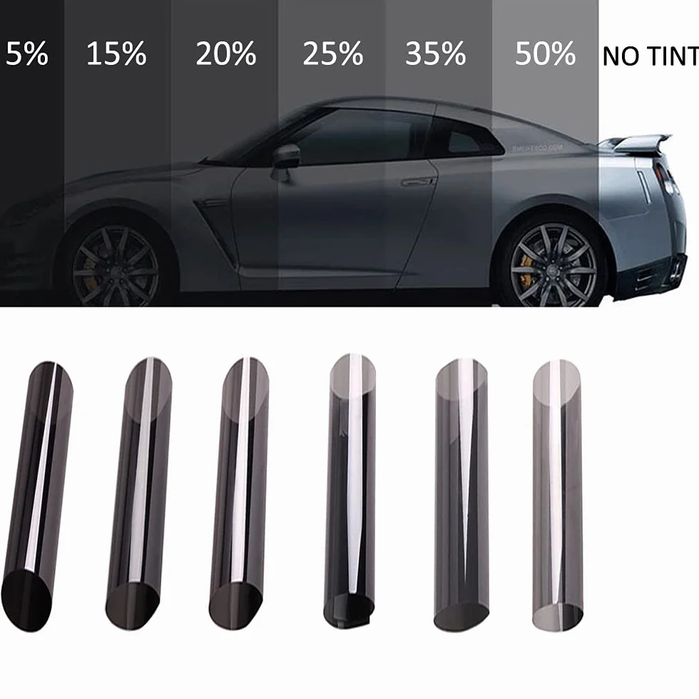ETOPARS 50cmx3m 15% VLT Película de Tinte de Ventana de Coche Protector Solar para Ventana Coche Lámina Autoadhesiva Vinilos para Ventanas Negro