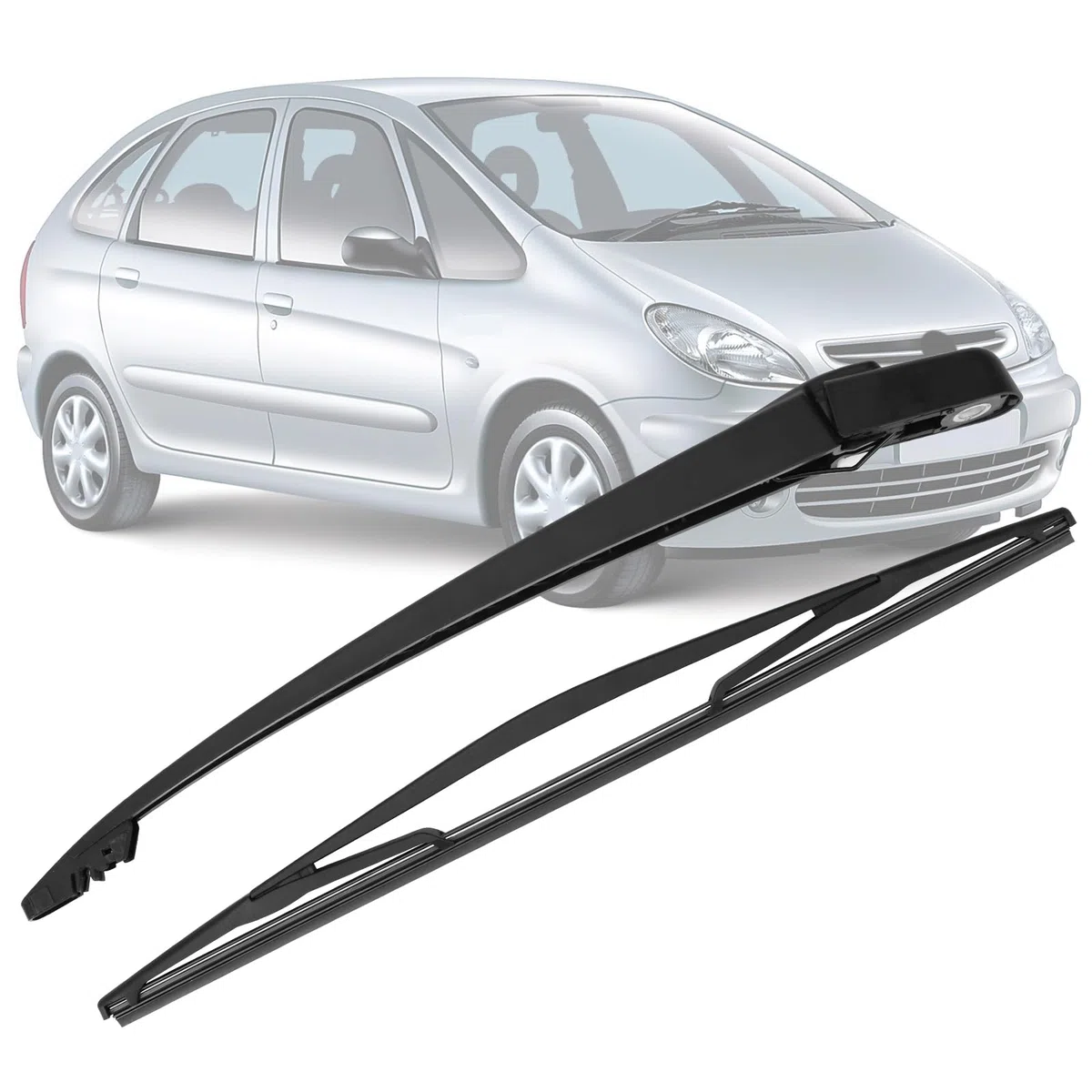 Limpiaparabrisas Trasero de Coche Compatible con Citroen Xsara Picasso 1999-2010, Juego de Brazo y Hoja de Kit de limpiaparabrisas Trasero de Coche Impermeable