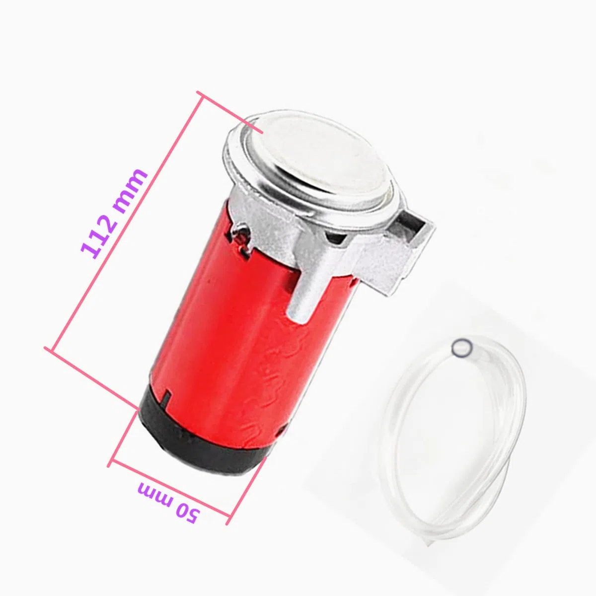 Bomba de aire Air Pump Bomba de aire del coche 12V Cuerno rojo Bomba de aire del motor Compresor de aire Cromado Compresor de bocina de aire Air Compressor para 12V Horn coche barco Lorrys ect