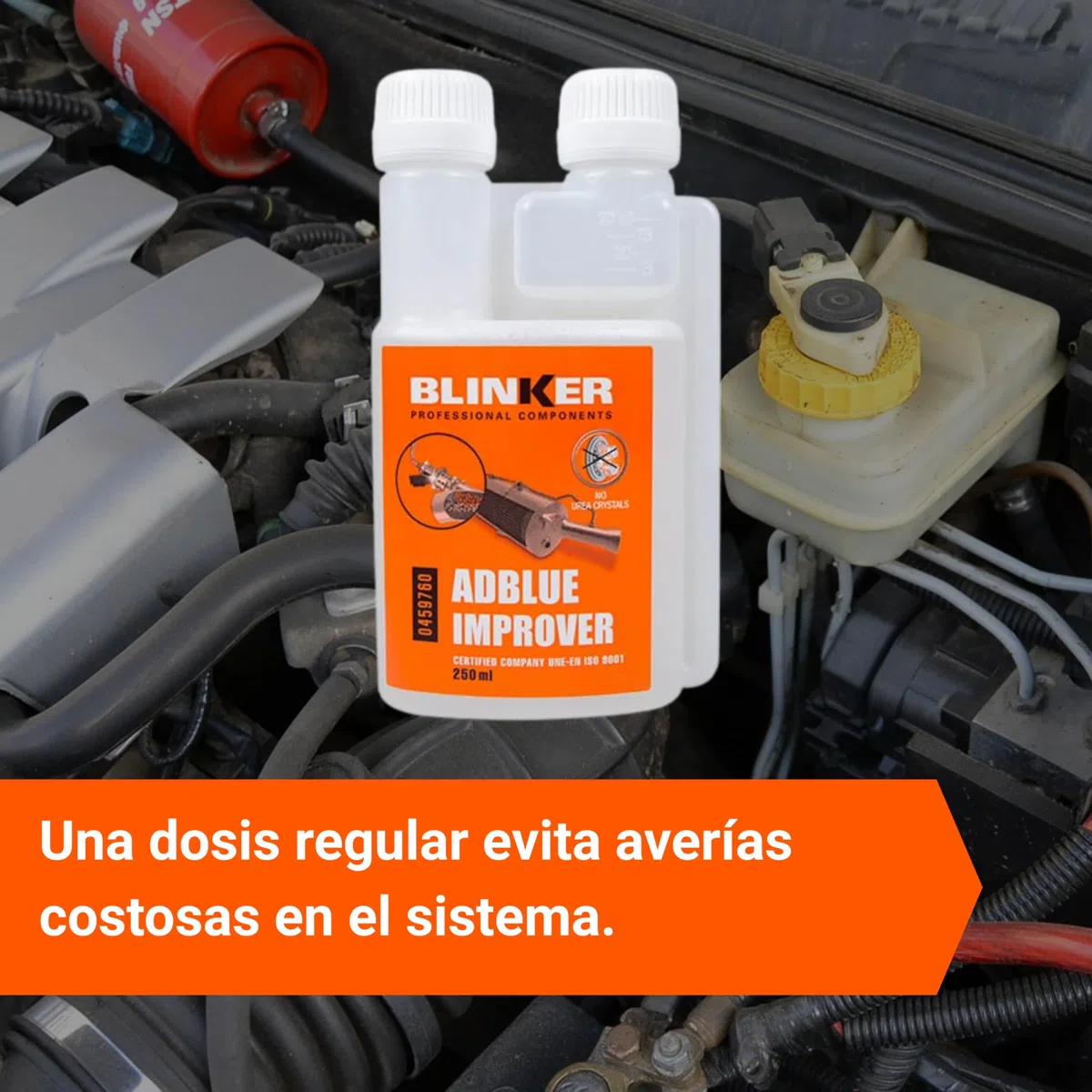 Blinker - AdBlue Improver - Tratamiento para Sistema SCR - Elimina Cristalización y Obstrucciones - Mejora el Rendimiento del AdBlue en Vehículos - Cámara de Dosificación - Envase de 250 ml
