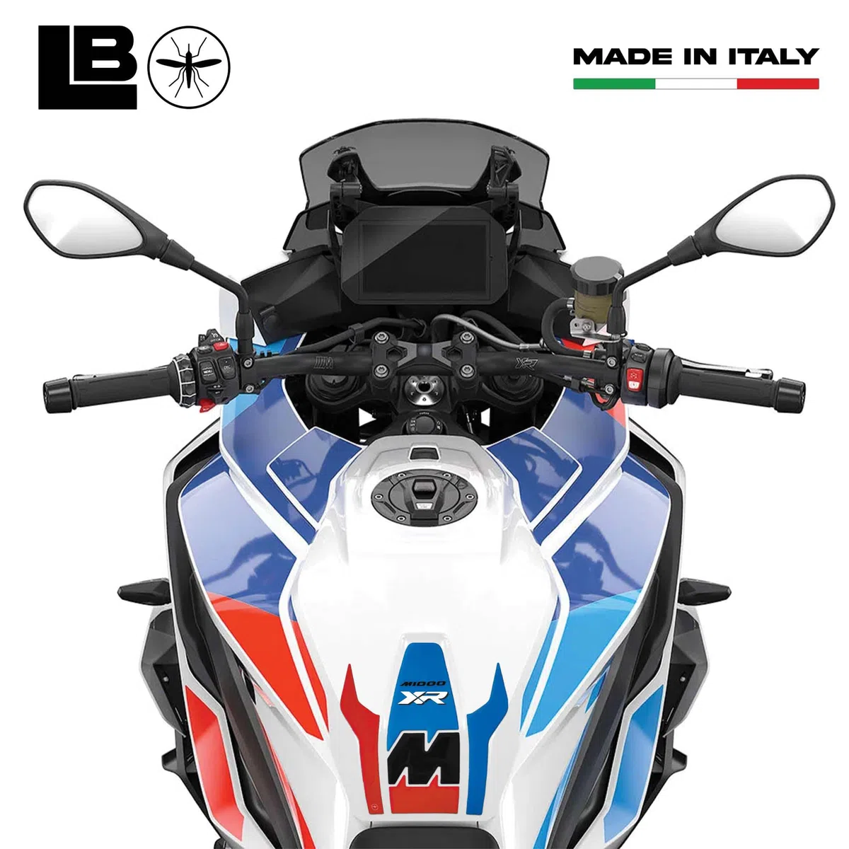LABELBIKE - Pegatina 3D Moto Tanque Protección y Decoración de Resina Compatible con BMW M 1000 XR