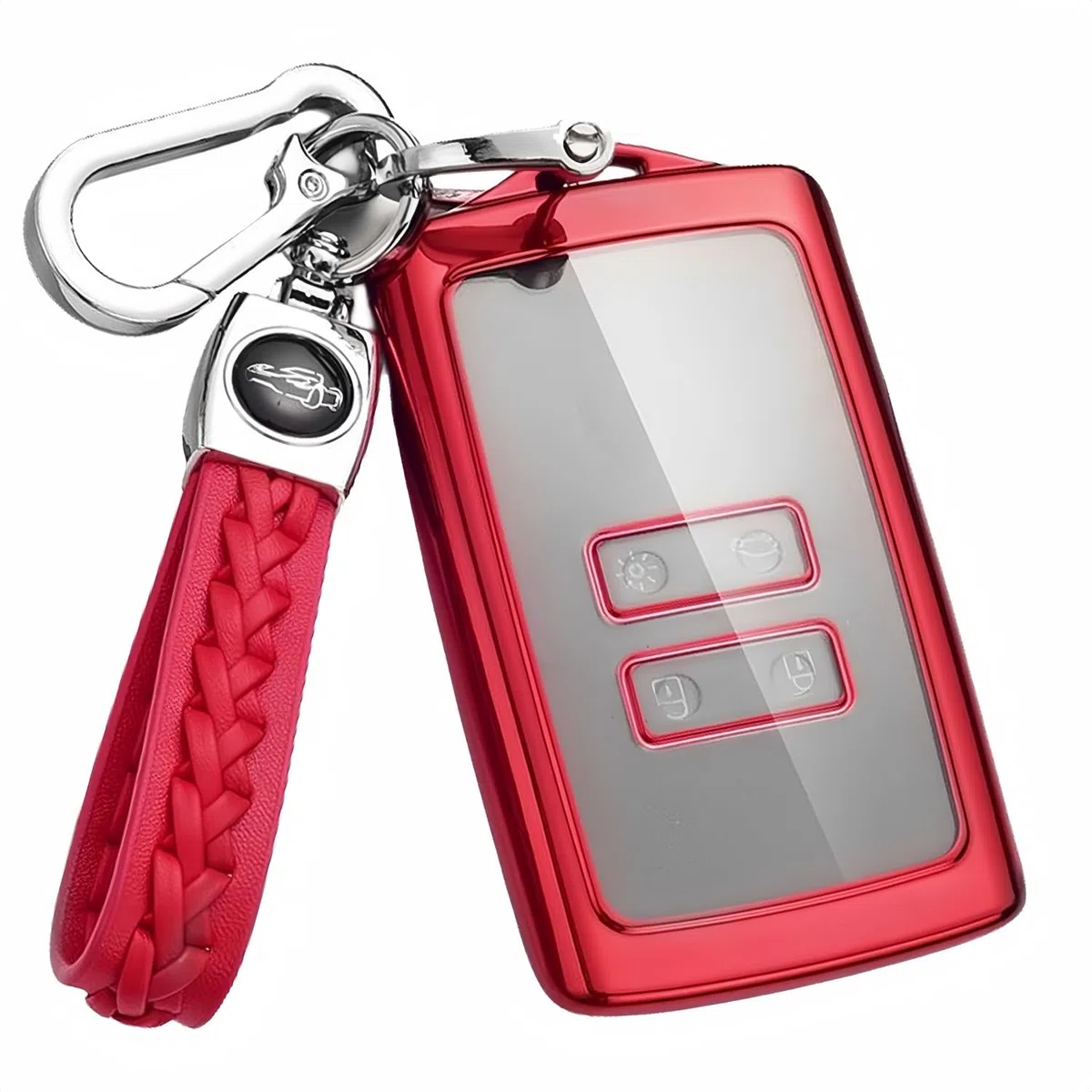 【5 colores】 Compatible con Mitsubishi ASX 2023-2024 2025 Funda para llave de coche con accesorios de llavero