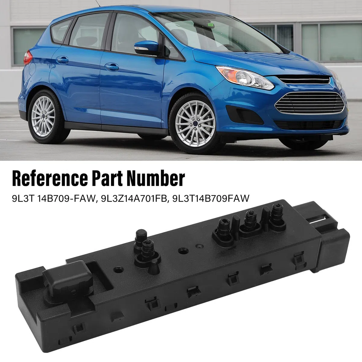 Interruptor de Ajuste del Asiento Eléctrico, Alta Dureza 9L3Z14A701FB Sensible de 10 Vías para Automóvil