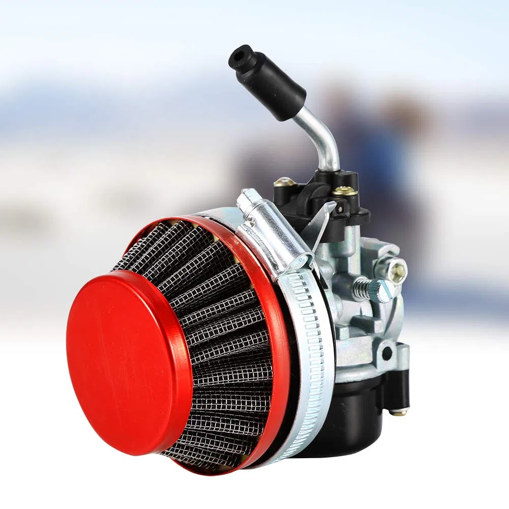 Carburador, Carburador de Carreras Rojo Carb Filtro de Aire Cable del Acelerador de Gas para Motor de 2 Tiempos Bicicleta motorizada ATV Quad