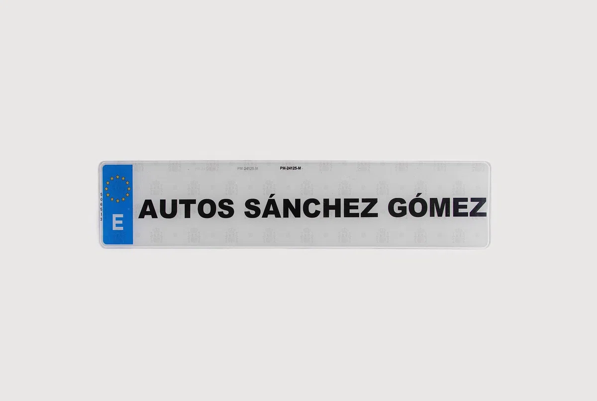 Matrícula Personalizada Nombre Fecha acrílica de Decoración (52 X 11CM)