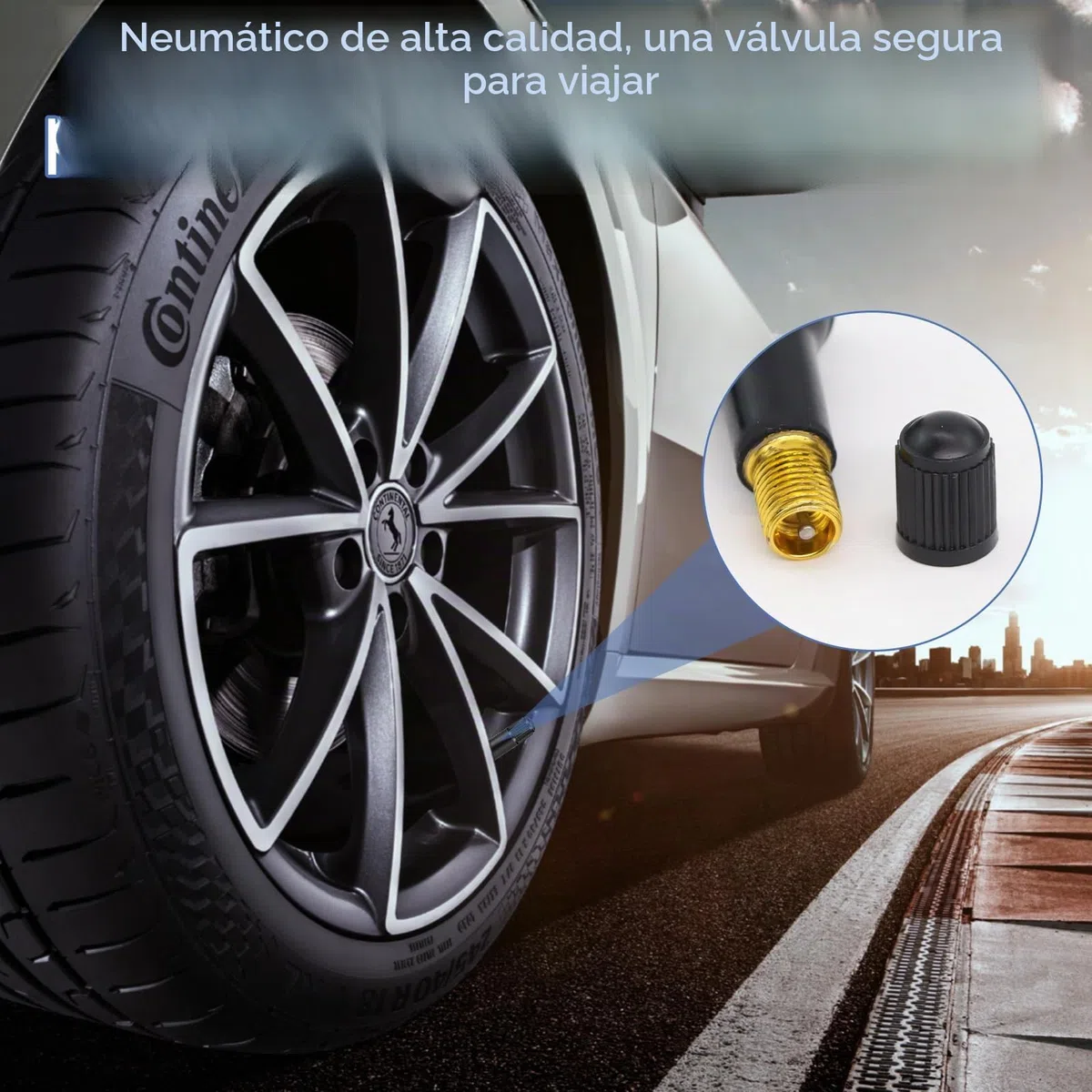 100 unidades TR413 Válvulas de goma, Válvulas de neumáticos universales, Válvulas de coche Snap-In, Válvula de neumático para neumáticos de coche y motocicletas