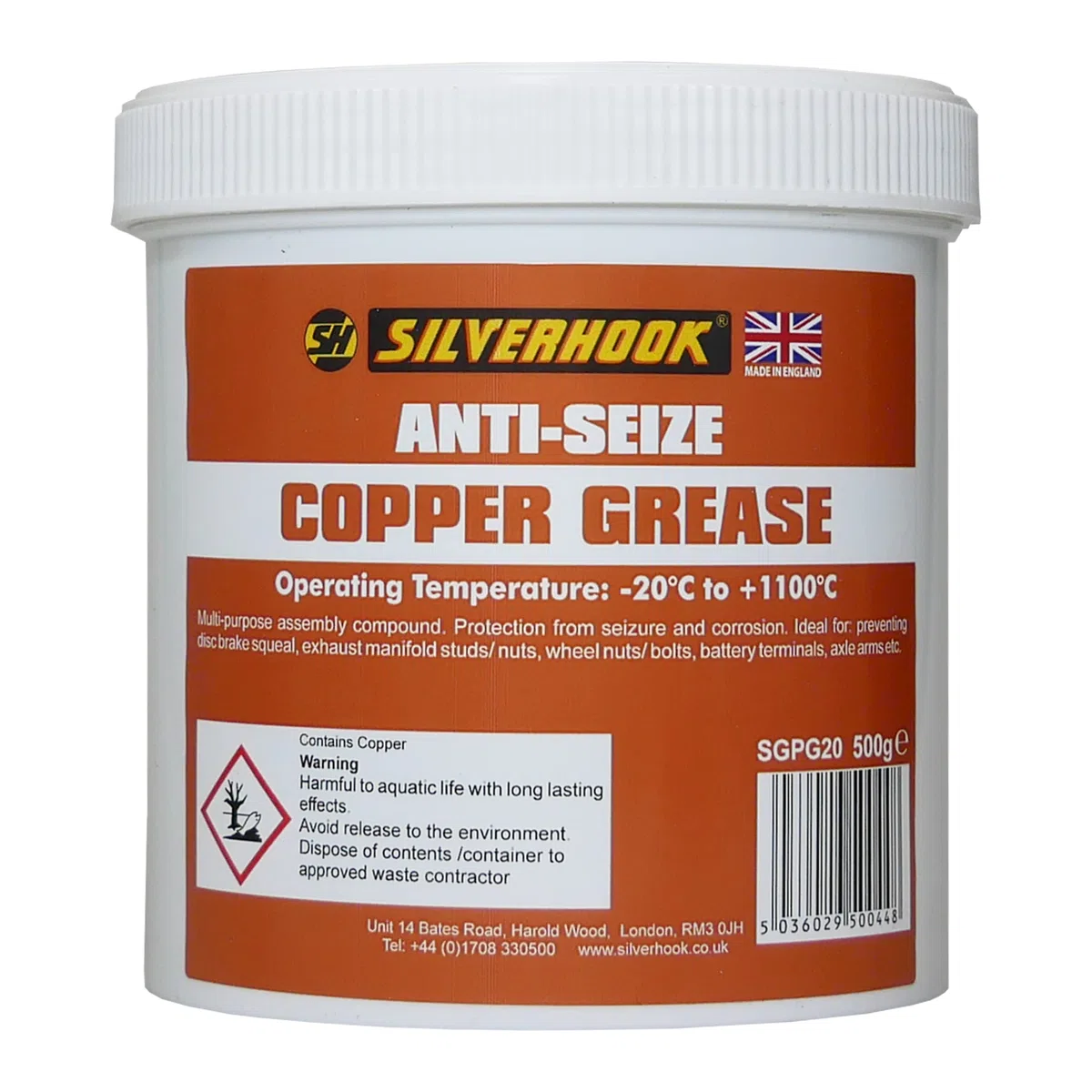 SILVERHOOK SGPG20 Grasa Blanca, 500 g