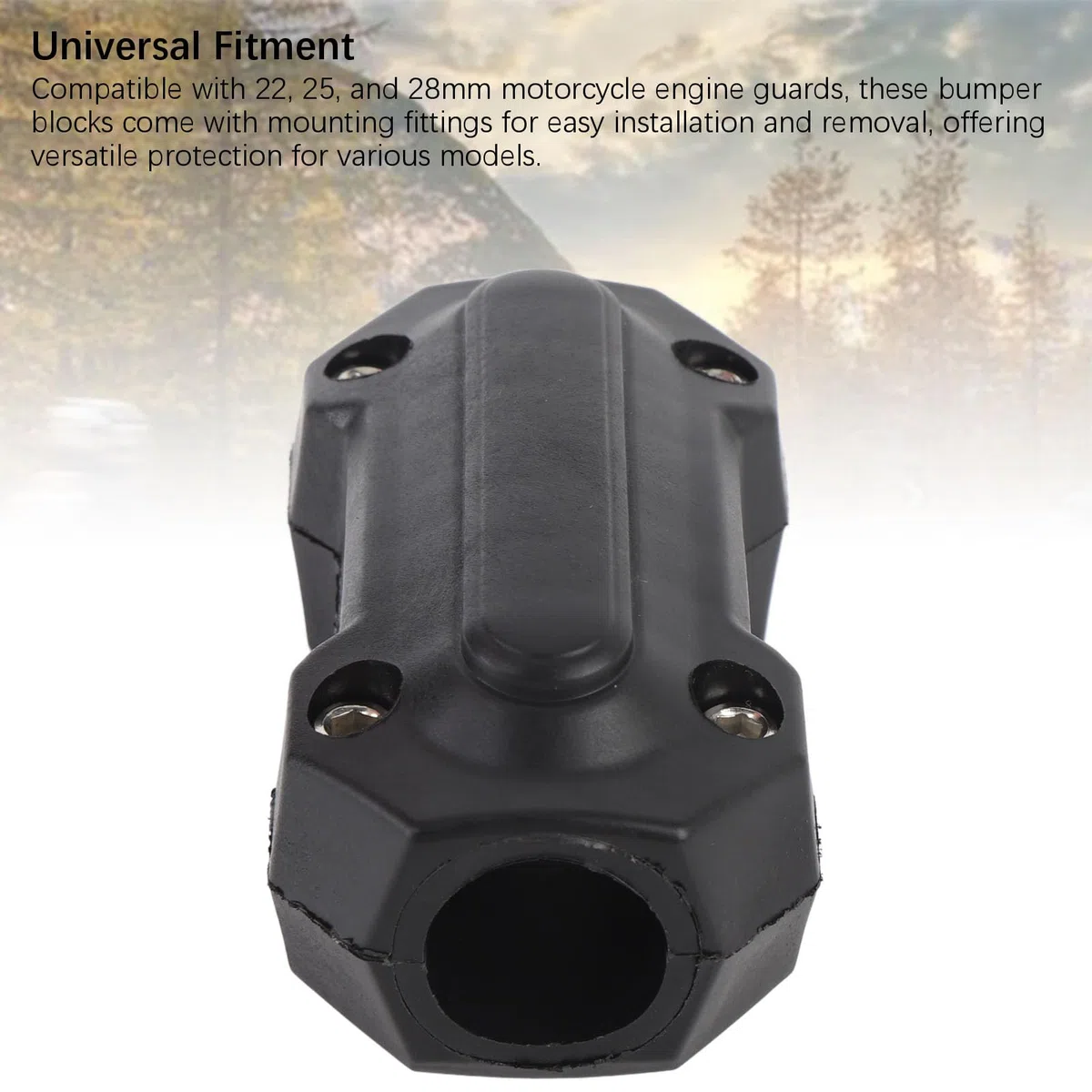 Bloques de Parachoques de Motocicletas universales: Protección contra la Protección del Motor del Motor Anti-colisión para Protectores de Motor de 22 Mm, 25 Mm y 28 Mm |