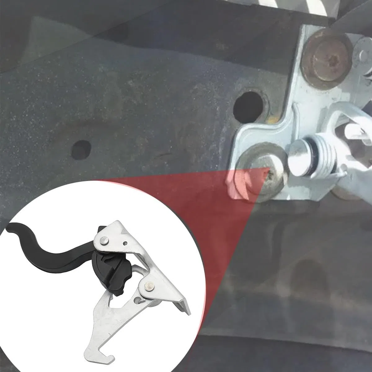 Huba Hood Safety Catch Release Handle Motordeckel Riegelhaken Ersatz 51238402552 Kompatibel mit X5 3,0i 2004 X5 2000-2003