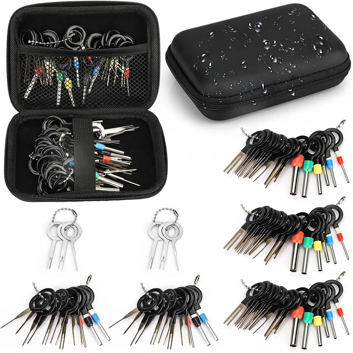 82PCS Herramientas de extracción de terminales Herramienta de extracción de Pines con Caja de Almacenamiento para la mayoría de los terminales de Conector y Otros Dispositivos domésticos