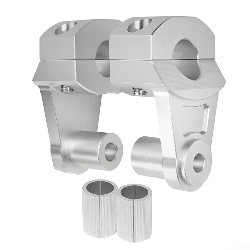 Elevadores de manillar de 22 mm y 28 mm, accesorios de motocicleta de aluminio de zinc para un mejor manejo (negro)