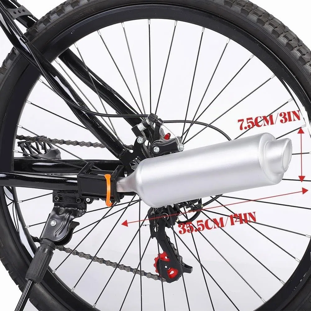 VOBOR Tubo de Escape de Bicicleta TUR-RBO, 100% Energía Manual LED, Kit de Tarjeta de Sonido para Radios de Bicicleta, Apto para Bicicletas de 16-22 Pulgadas