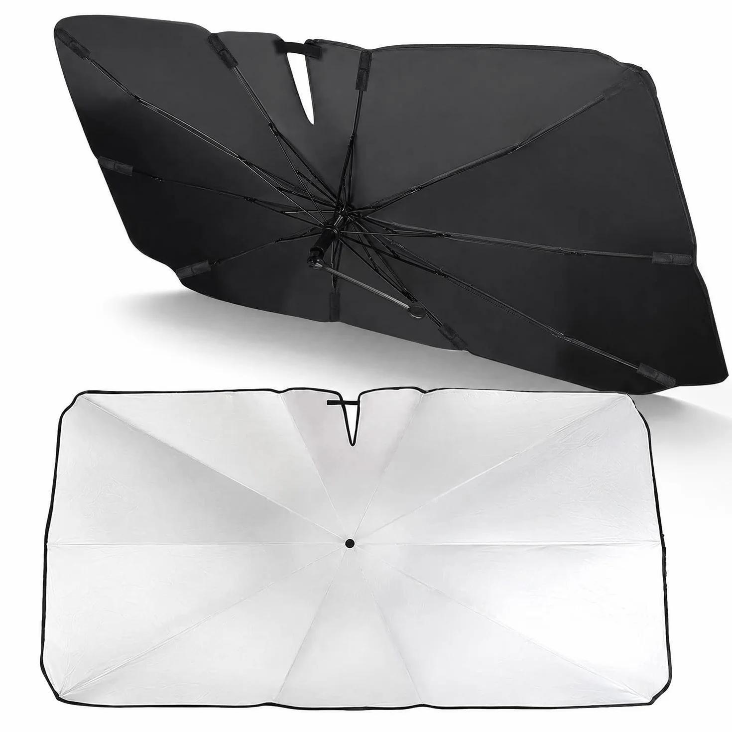 Parasol para Parabrisas de Coche, Plegable Parasol Paraguas Coche, Protección UV y contra el Calor, Reflectante, Protección del Interior, para Berlina y SUV