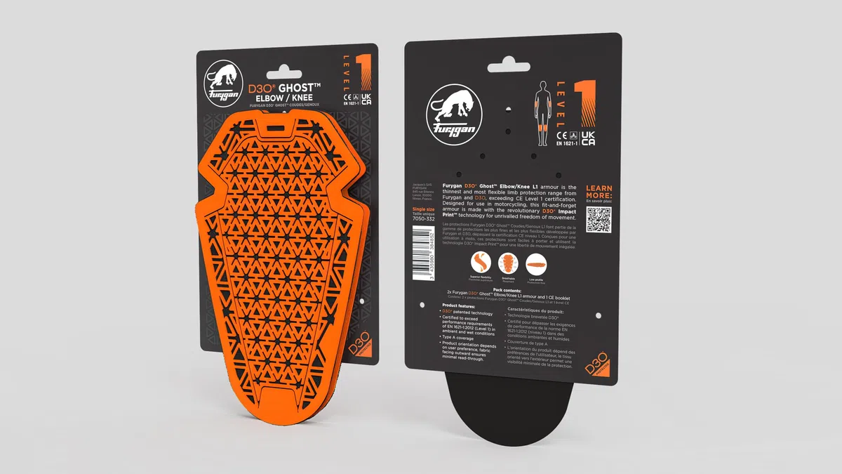 Furygan Protección Codos O Rodillas D3O Ghost L1 Unisex - Un par de D3O Advanced Discreet Nivel 1 Aprobado para la protección de los Pantalones Vaqueros de la Motocicleta - D3O Tecnología