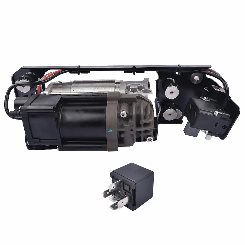 Bomba de compresor de suspensión neumática + Bloque de válvulas + relé - Compatible con 5er F07 GT 09-16, Touring F11 10-16, 7er F01 F02 F03 F04 08-15 37206784137 37206875176 37206789450 Huiruhy