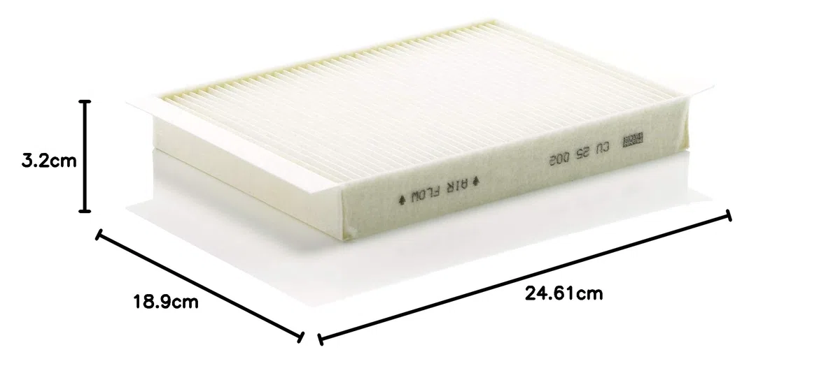 MANN-FILTER CU 25 002 Filtro de aire de cabina - para Automóviles + Vehículos de transporte
