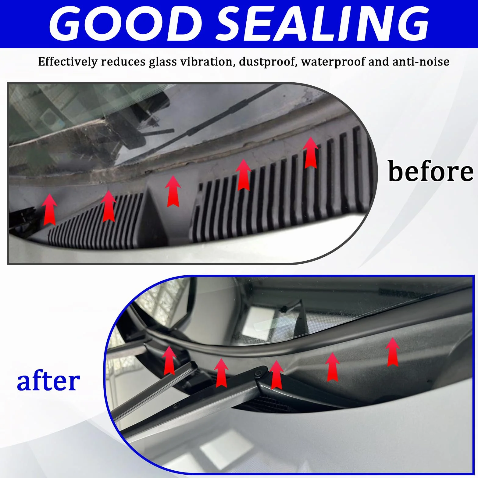 Banda de Goma para Parabrisas Mejorada de 1.8M, Perfil en Forma de H Impermeable y Antiruido, Junta de Ventana de Coche Recortable para la Mayoría de Vehículos