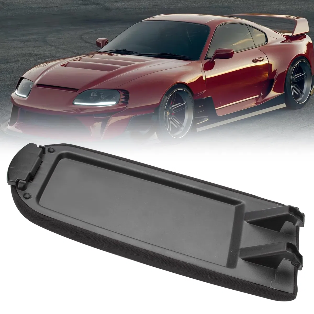 Cubierta Reposabrazos para Consola Central Tela Suave Compatible con Jetta Bora Golf MK4 Polo 6R 9N Skoda Octavia Passat B5 Mediana Tapa Reposabrazos Negro 18D867173 3B0867173