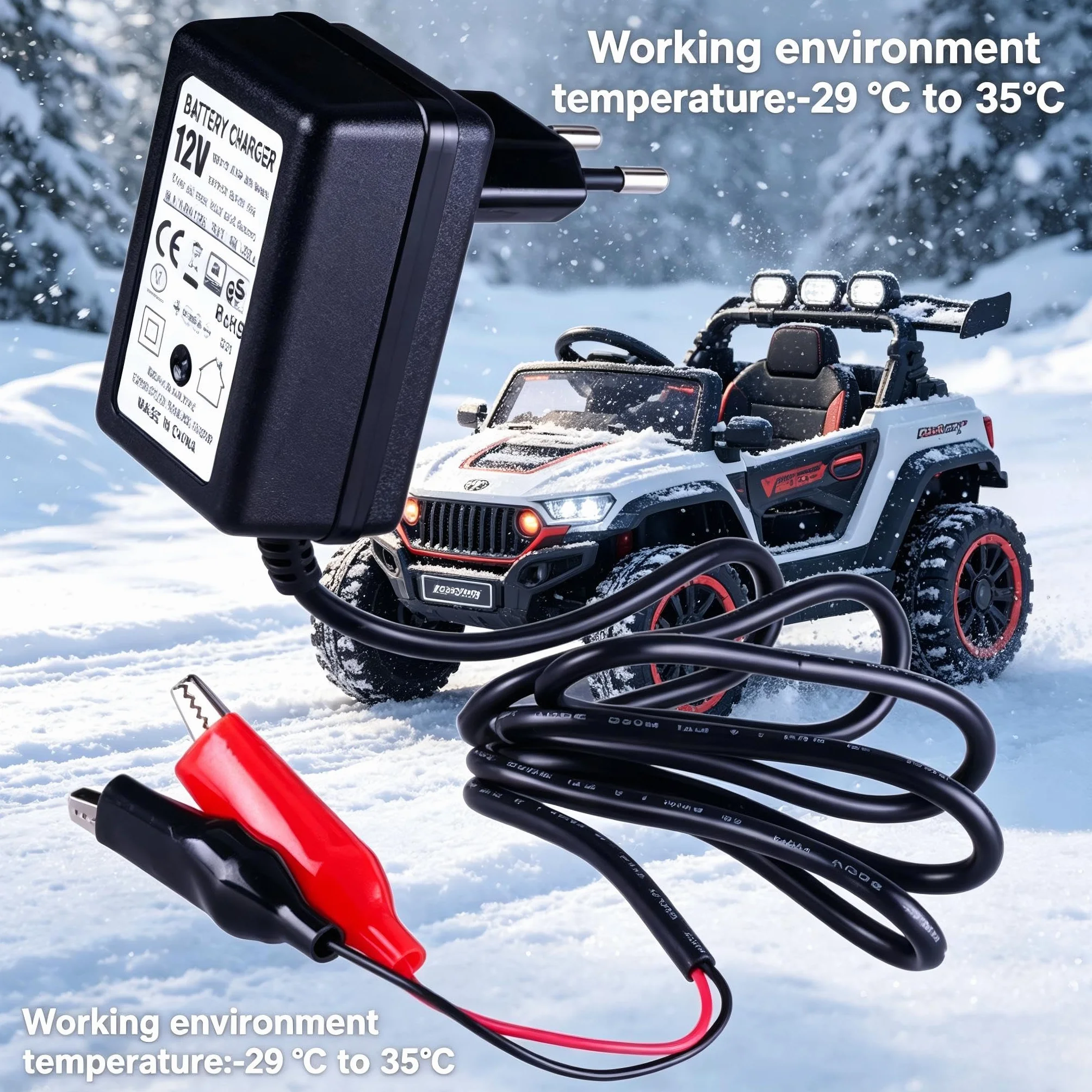 Etrogo Cargador Mantenedor 12V 1.5A Automática Inteligente de Alta Conversión con Circuito de Corrección PFC,Múltiple Protección para baterías de Plomo-ácido