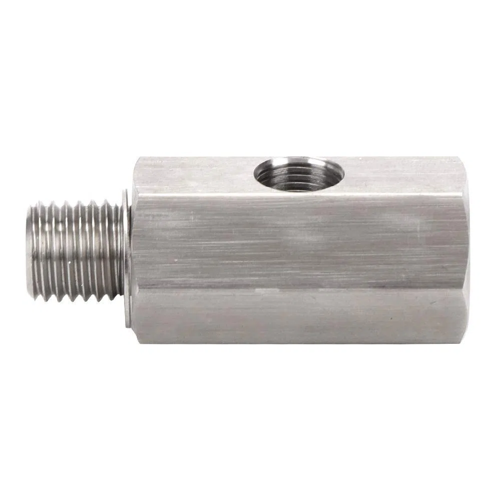 Adaptador de sensor de presión de aceite, M12x1.5 1/8 NPT Medidor de línea de alimentación de suministro turbo Sensor de presión de aceite Conector en T Accesorios de coche de acero inoxidable