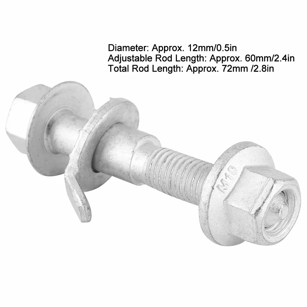 Aramox Tornillos De Alineación 4Pcs para Corrección De Camber En Ruedas Herramienta Ajustable 12mm Dureza 12 Compatible con La Mayoría De Vehículos
