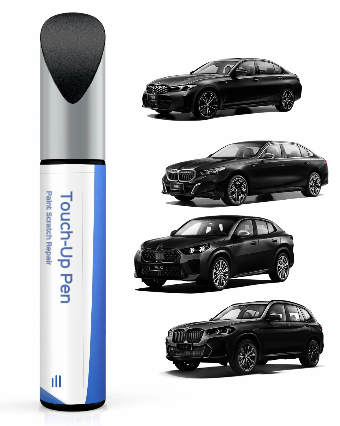 Pintura de retoque para BMW Serie 3 / 5 Series / X2 / X3 2018 / X4 / X5 2018 – Coincidencia exacta – Reparación de arañazos y desconchados – Negro zafiro metálico (475)