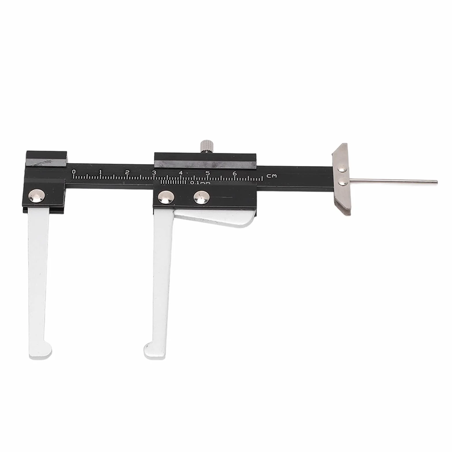Calibrador de profundidad de disco de freno, calibrador de medición métrico de 0 a 60 mm, medidor de profundidad de banda de rodadura de neumático de 0,1 mm, regla portátil de profundidad de disco de