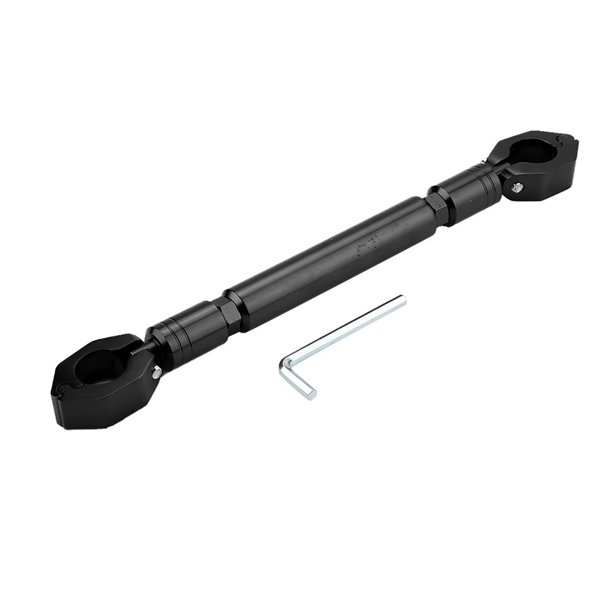 Aramox - Barra de equilibrio para moto, barra transversal universal de aleación de aluminio de 22 mm, manillar de moto, refuerzo de accesorios de palanca (negro)