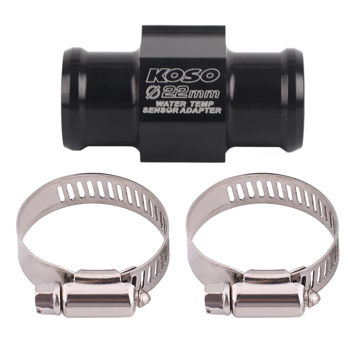 KIMISS Adaptador para sensor de temperatura de agua, para moto, junta de 22mm, conexión para manguera, compatible para termómetro y manómetro