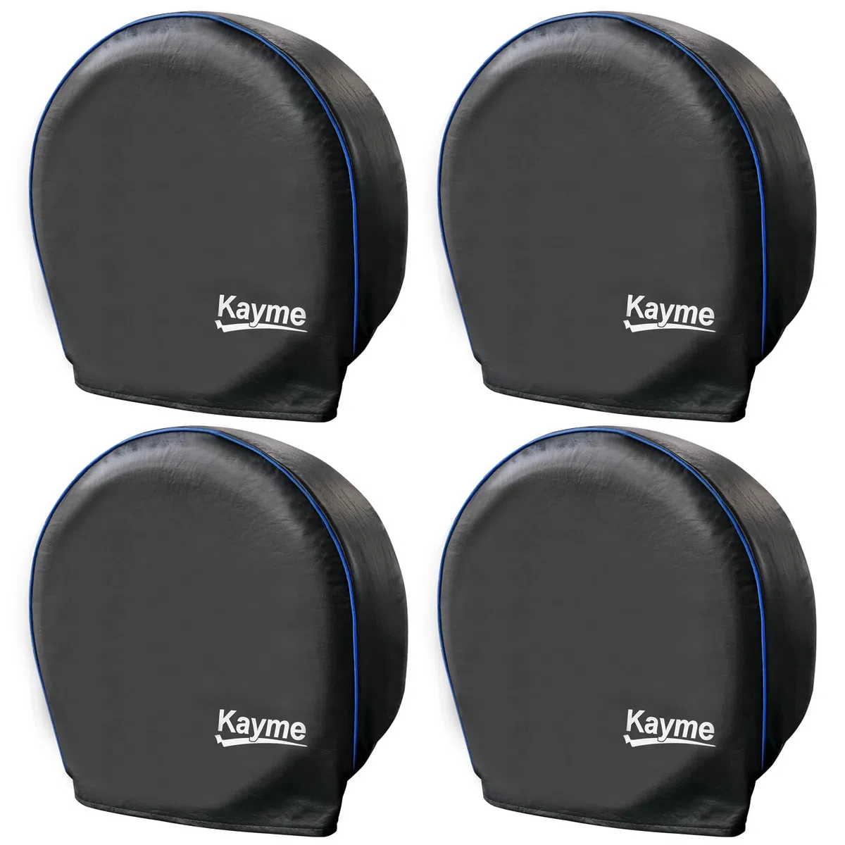 Kayme RV Funda Neumáticos, 4 Piezas Cubiertas para Neumáticos Protector Solar Impermeable, Universales para Ruedas de Remolques, Campistas, Camiones, Autocaravana (Diámetro 27 a 29 Pulgadas)