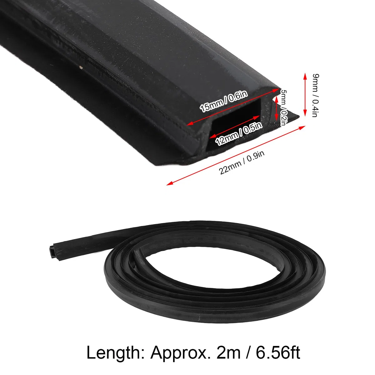Ausla L Track Filler Rubber Rail Cover Strip 2m (6.56ft) Press-in Protective Strip for Motorcycle ATV Hand Cart Traducción Al español: L Tira de Cubierta de Goma para Relleno de Riel