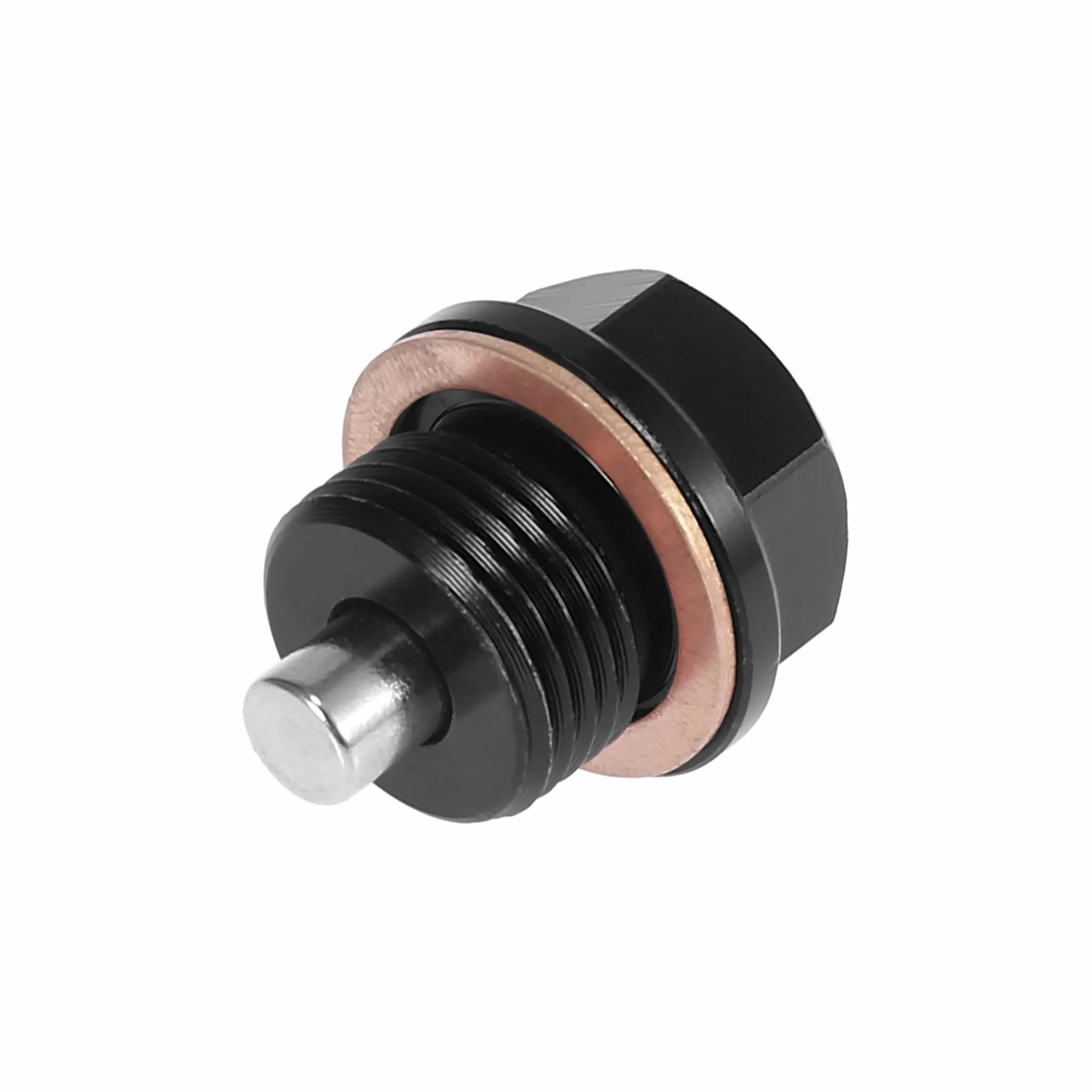 X AUTOHAUX 1 Juego M18 x 1,5 Tornillo Magnético Aceite Drenaje Tapón Sumidero Drenaje Tuerca Negro