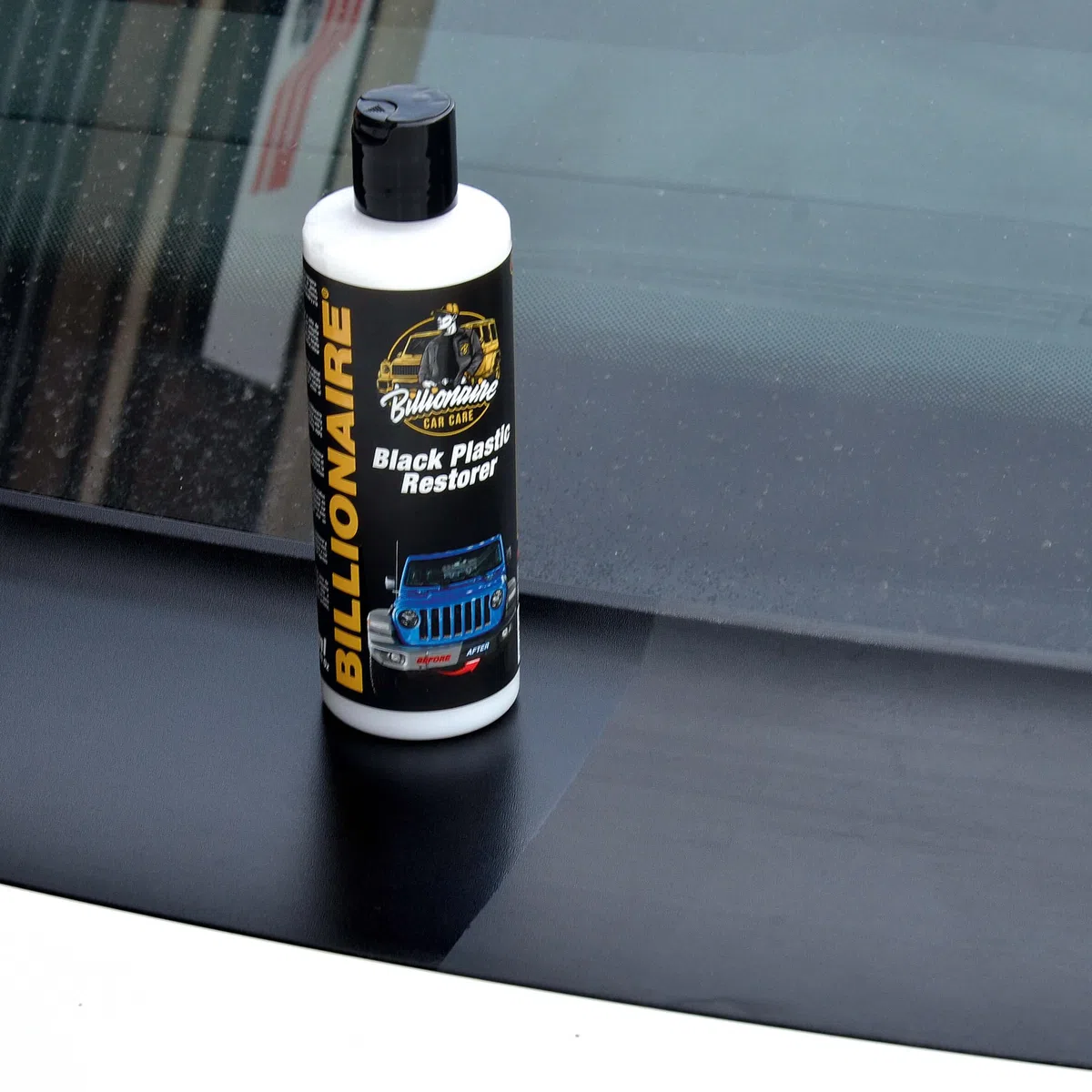 S SUMEX Billionaire Black Plastic Restorer Gel Recuperador de Plástico Restaurador y Hidratador de Plástico para Coche Recupera el Brillo Original 300ml