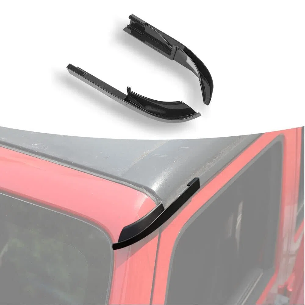 Desviador de Lluvia para Techo rígido con ABS actualizado, Extensiones de canaletas para Lluvia, Compatible con Jeep Wrangler JK JKU 2007-2017 2/4 Puertas,Accesorios Exteriores