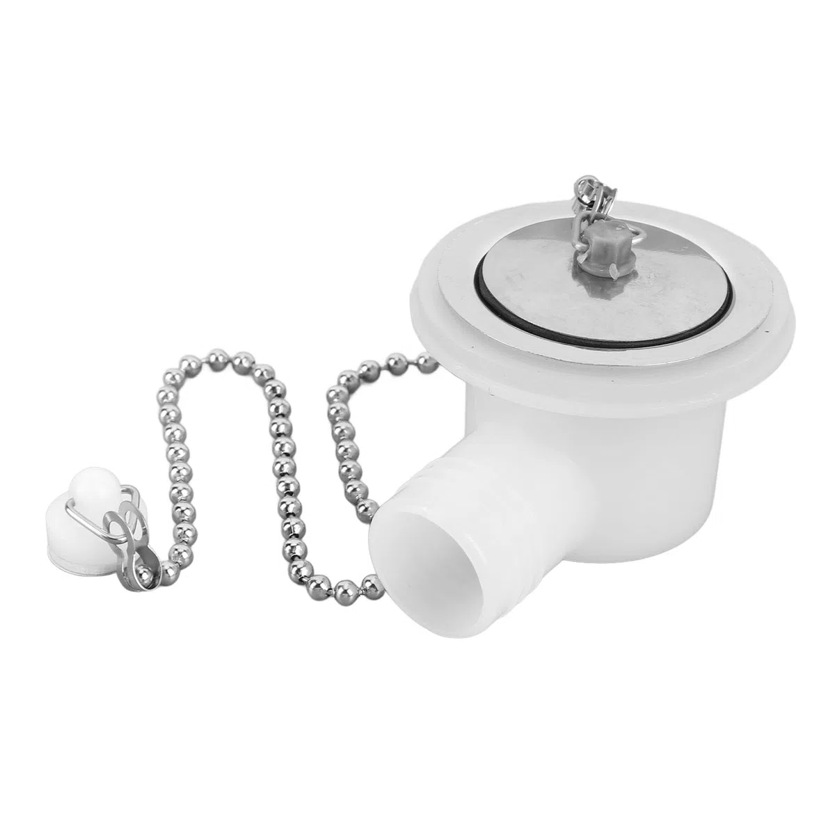 Ausla Conector de Drenaje para Fregadero de RV, Adaptador de Ángulo Recto, Acero Inoxidable y ABS, Ahorro de Espacio para Yate