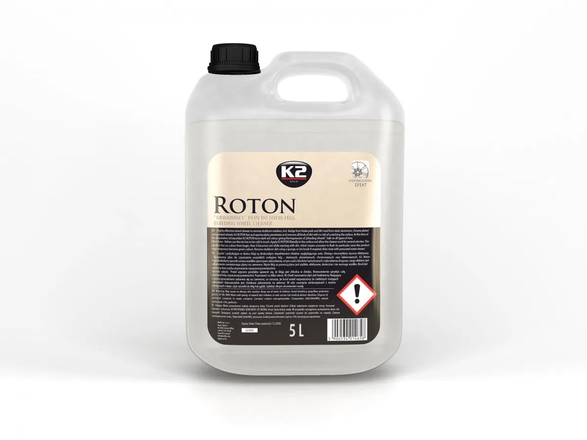 K2 ROTON Pro Limpia Llantas Coche - Sin Frotar - Potente y Seguro - 1 Litro (5L)