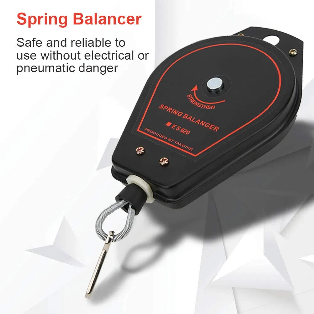 Nuevo tipo Spring Balancer Retráctil Portaherramientas Capacidad de suspensión 0,6 2.0kg ES620 for línea de ensamblaje (Negro)