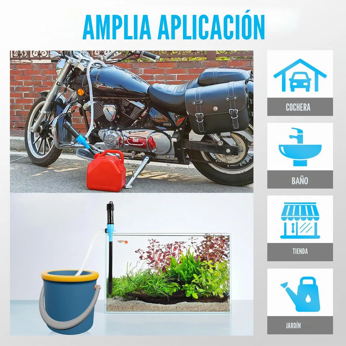 Bomba de transferencia de líquidos operada con pilas,Bombas de hasta 2.5 galones por minuto,Bomba portátil multifunción para de de combustible, aceite, agua, gas
