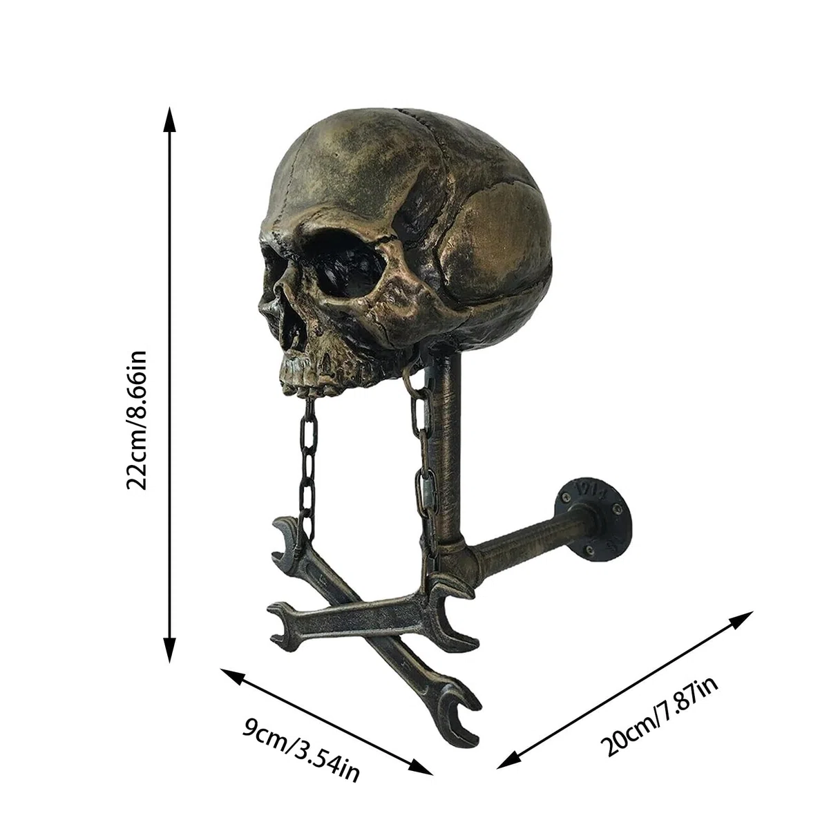 Soporte para calavera | Soporte para calavera motocicleta | Manualidades resina desmontables, accesorios para motocicleta y bicicleta, marco para béisbol