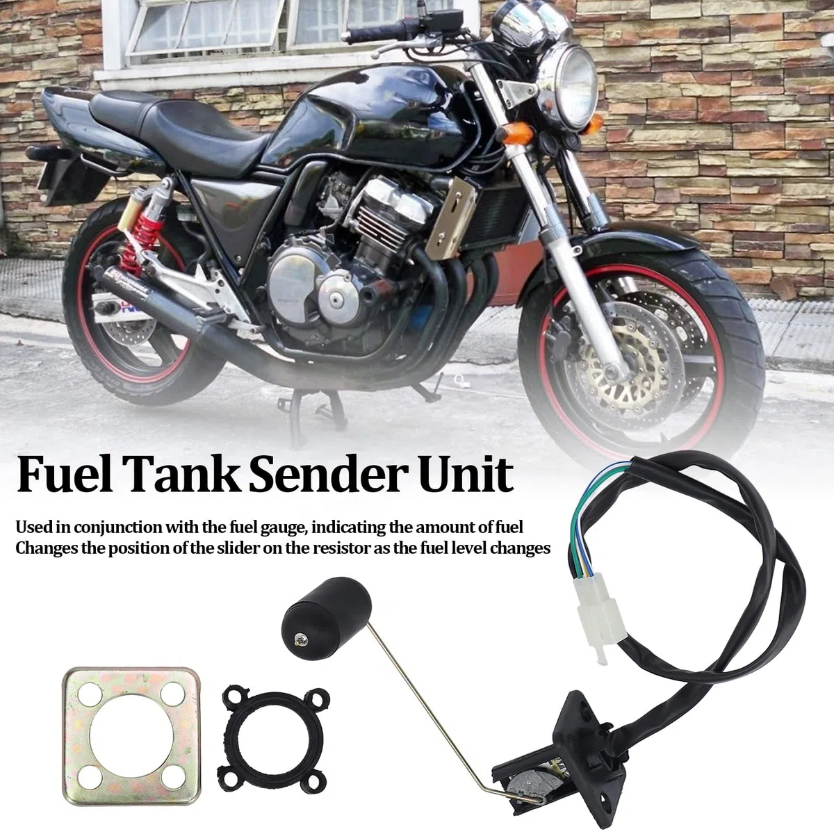 Universal Tanque De Combustible Unidad De Envío Sensor, Alamor Unidad De Sensor De Flotador del Nivel De La Gasolina del Combustible Kit del Sensor,Para RSZ 125 ZY 125