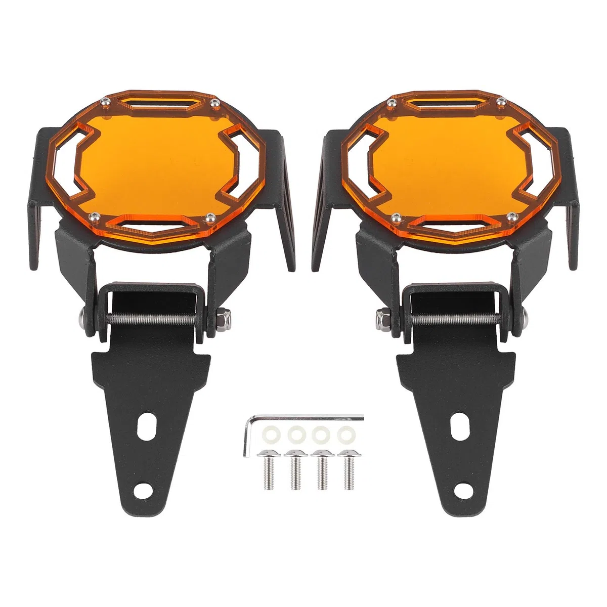 Guardia de Luz de Niebla de Motocicleta de Aluminio, Protege la Lámpara LED OEM, Se Adapta a R1200GS R1250GS Adventure Lc, S1000XR F750GS F850GS (ORANGE)