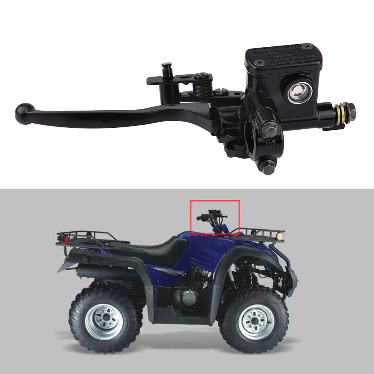 Manija de Freno Delantero Izquierdo, Bomba de Palanca de Cilindro Maestro de Embrague de Freno Delantero Izquierdo de 7/8 "22 Mm para Quad Bike ATV