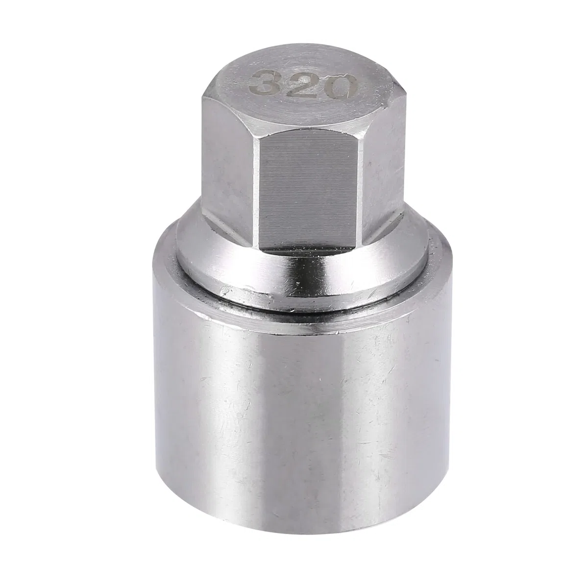 X AUTOHAUX Tuerca De Bloqueo De Rueda para Mercedes-Benz, 1 Unidad, Plata | Color Plata Tono, Material Aleación De Acero, Para Mercedes-Benz, Dimensión 4,1X2,9 Cm, Diámetro Interior 2,4 Cm