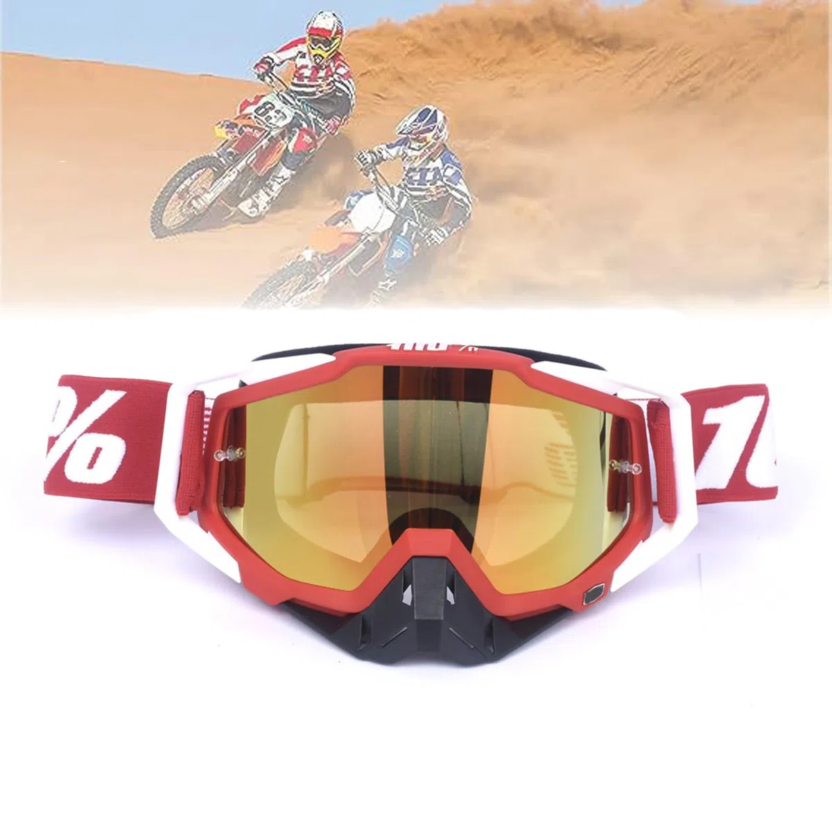 Gafas Moto Polvo, Gafas Snowboard Espejo, Adecuado Para Motocicletas, Carreras Todoterreno, Motocicletas Todoterreno, Bicicletas De Montaña
