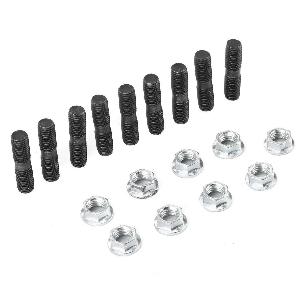 M10X1.25, Pernos de Colector de Escape, Acero Inoxidable, 9 Uds., M10X1.25, Juego de Tuercas de Bloqueo, Accesorio para Vehículo de Coche Apto para