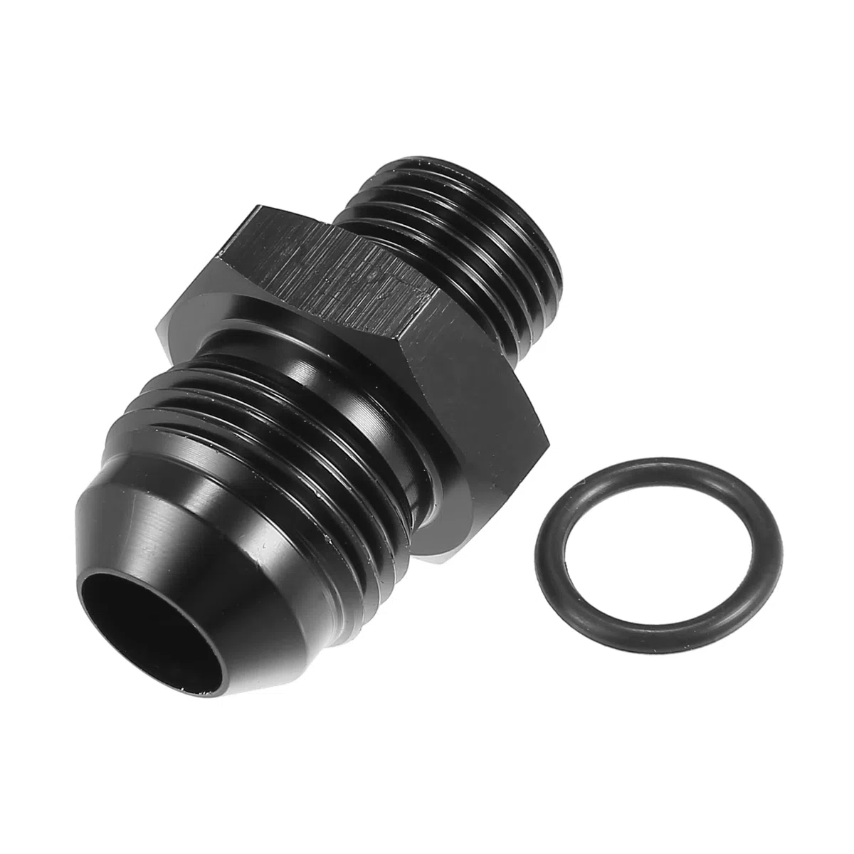 A ABSOPRO AN6 a AN8 Combustible Raíl Adaptador Conector Racor Negro - 4 Uds