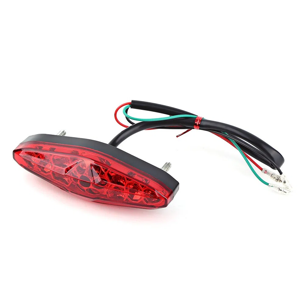 Luces traseras de freno Hlyjoon Luces de freno de la motocicleta Luz de marcha trasera Luz trasera Luz de freno de la motocicleta Luz de freno Luz LED para ATV Dirt Bike 12V 15 LED(rojo)