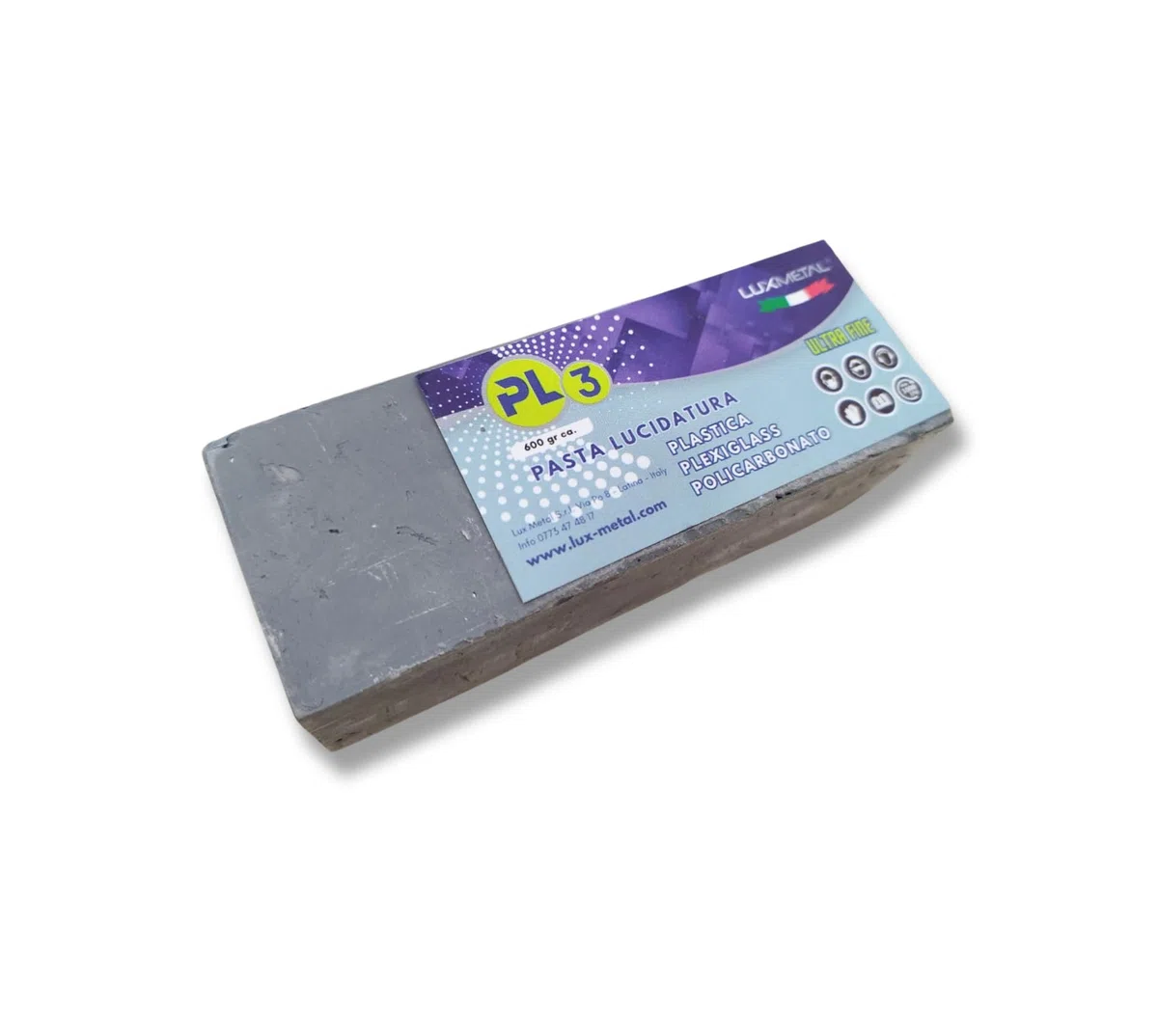 Pasta Abrasiva para Plástico PL3 600 gr Pulido Ultra Fino Plexiglás Transparente Policarbonato Pulido de Plásticos Quitar Rayones de Plástico Pasta abrasiva Plexiglás Renovar Faros coche