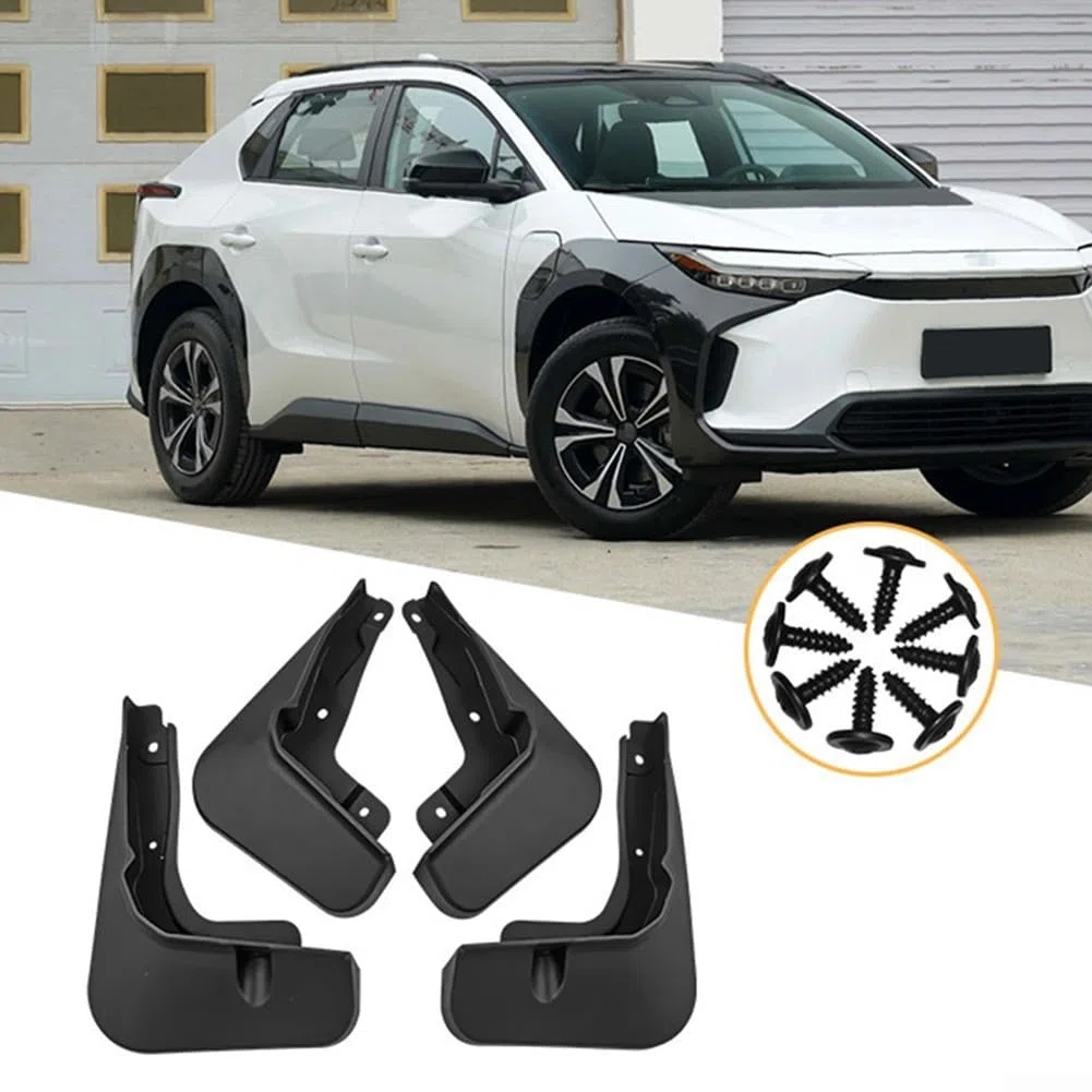 Guardabarros Delantero y Trasero Compatible con Toyota BZ4X 2022 2023 para Uso en Todas Las Estaciones